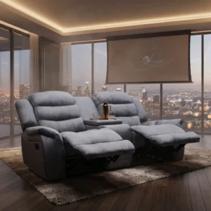Sofá Reclinable Loveseat Gris